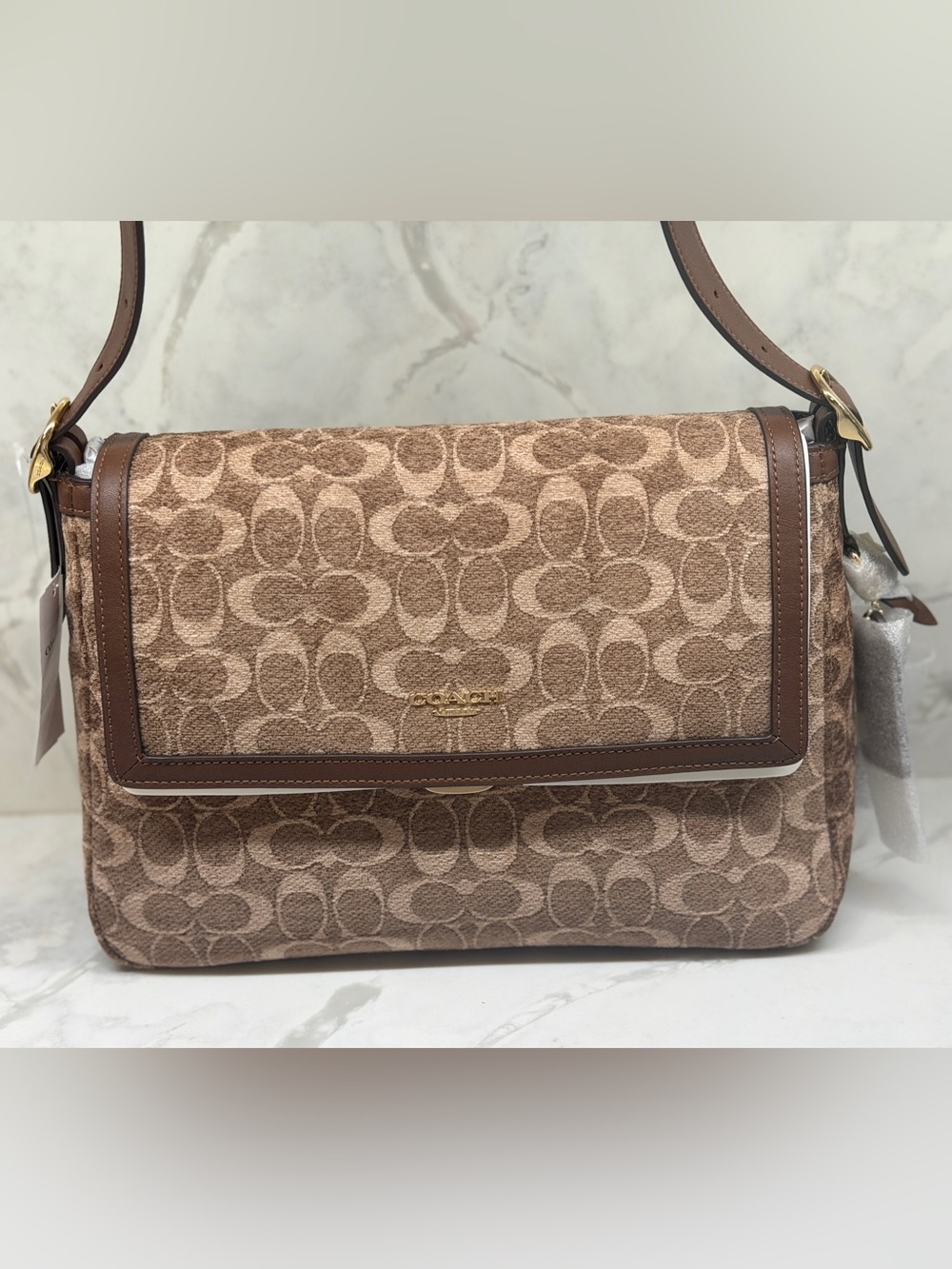 Coach Large Etta in light chenille